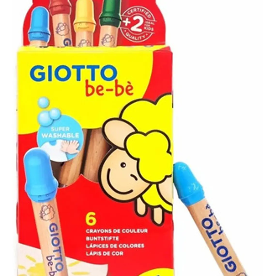 Lápices Giotto Be-be 6 Colores + Sacapuntas 4