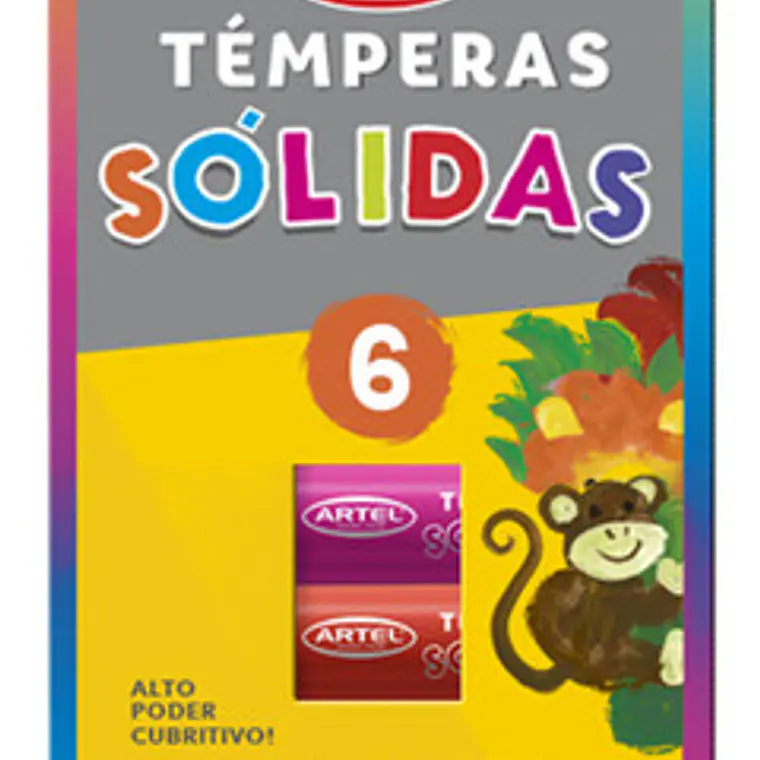 Témpera Sólida 6 Colores Artel 1