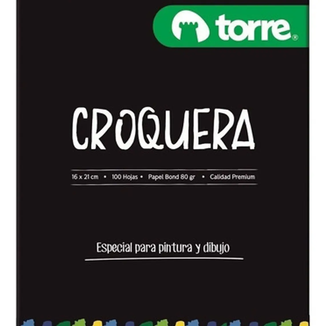 Croquera Torre Imagia 1/2 Oficio 16x21 Cms Papel Bond 80grs Color Blanco 1