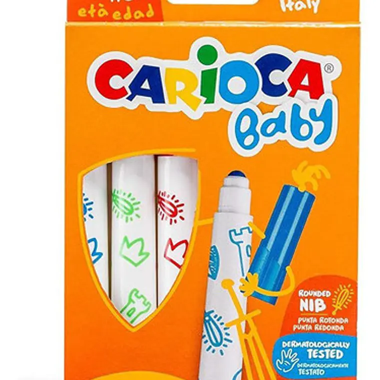 Plumones Carioca Baby Lavable (6 Colores) 3
