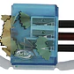 Sacapuntas Triple Con Contenedor Adix Color Azul - Miniatura 2