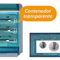 Sacapuntas Triple Con Contenedor Adix Color Azul - Miniatura 3
