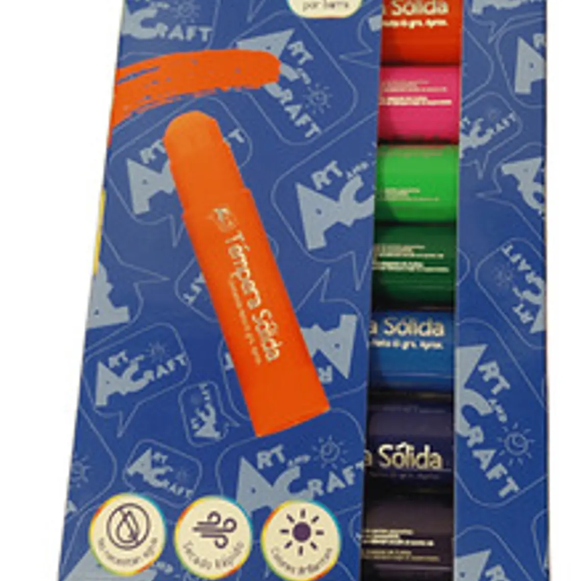 Temepera Solida Art And Craft 12 Colores 1