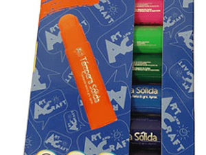 Temepera Solida Art And Craft 12 Colores