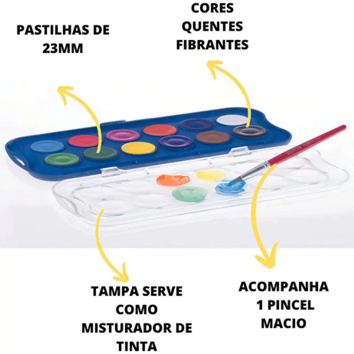 Cuarela De 12 Colores Mini Giotto 2