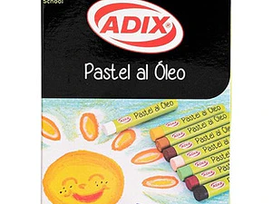 Crayón Óleo Pastel 12 Colores Adix