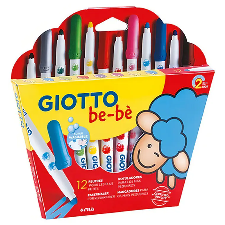 Marcadores Giotto Bebe No Toxicos X 12 Colores 1