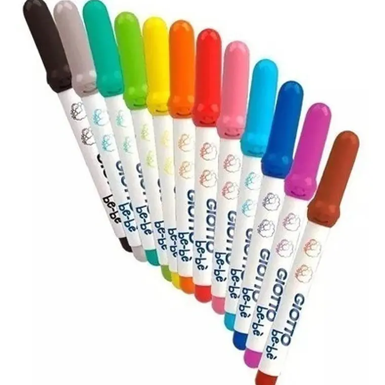 Marcadores Giotto Bebe No Toxicos X 12 Colores 2