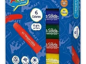 Témpera Sólida Metalizada Art And Craft. 6 Colores