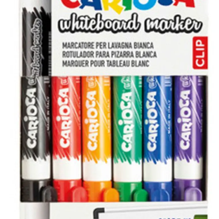 Marcadores Borrables 4,5 Mm Para Pizarra 6 Colores Carioca 1