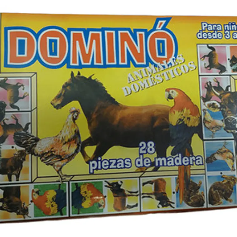Dominó Pardo Animales Domésticos - Juego De Mesa 1