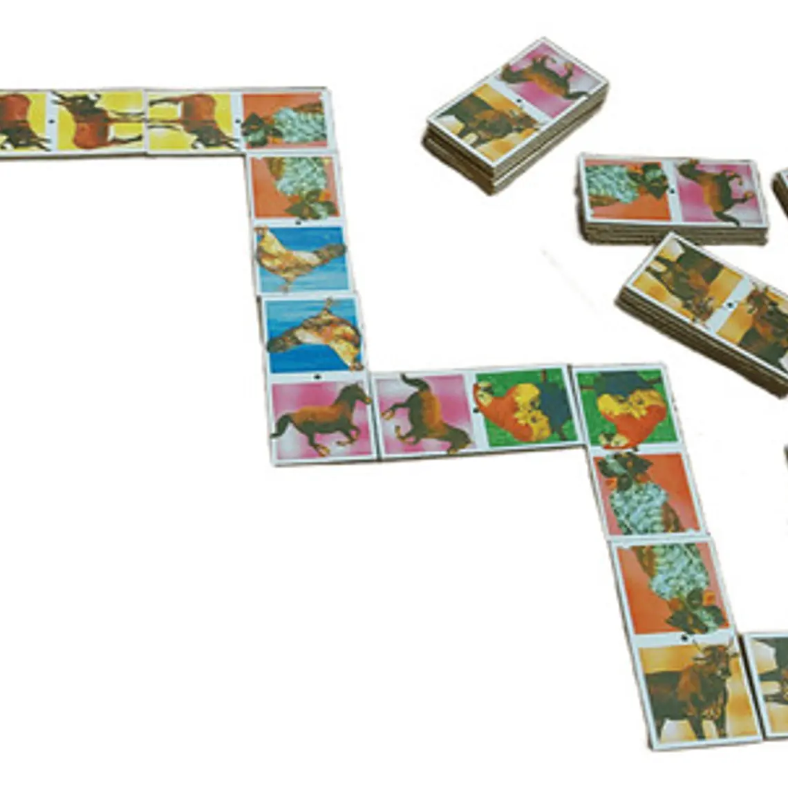 Dominó Pardo Animales Domésticos - Juego De Mesa 2