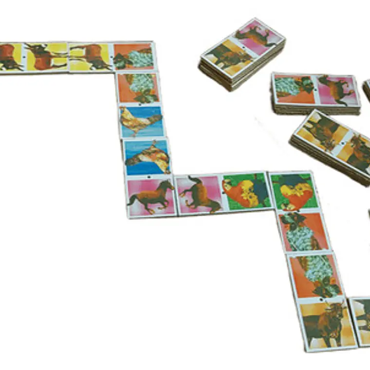 Dominó Pardo Animales Domésticos - Juego De Mesa 2