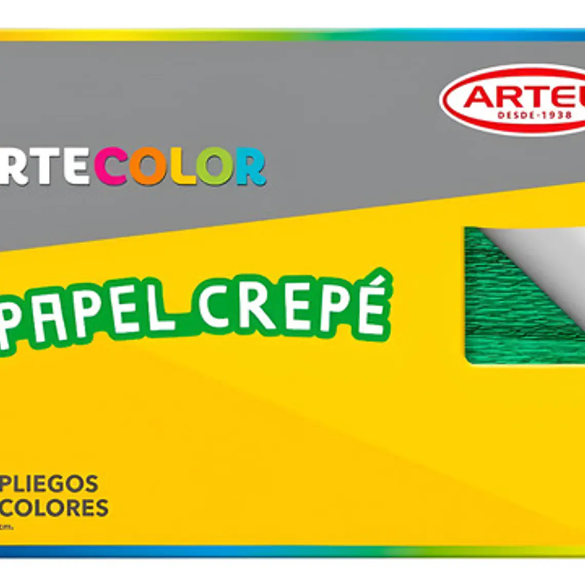 10 Pliegos De Papel Crepe De Colores Artel 1