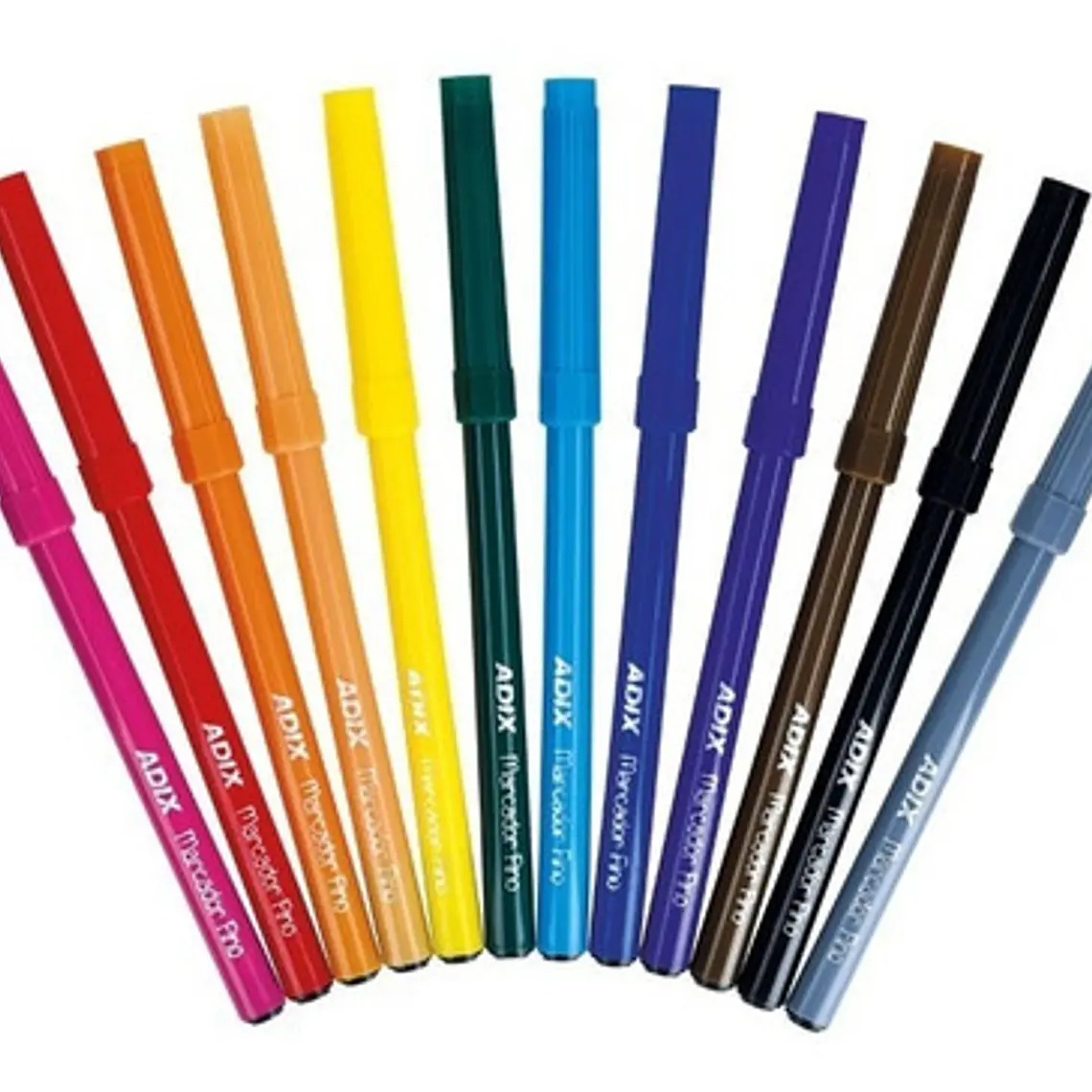 Set 12 Lápices Marcadores Finos Colores Adix 2