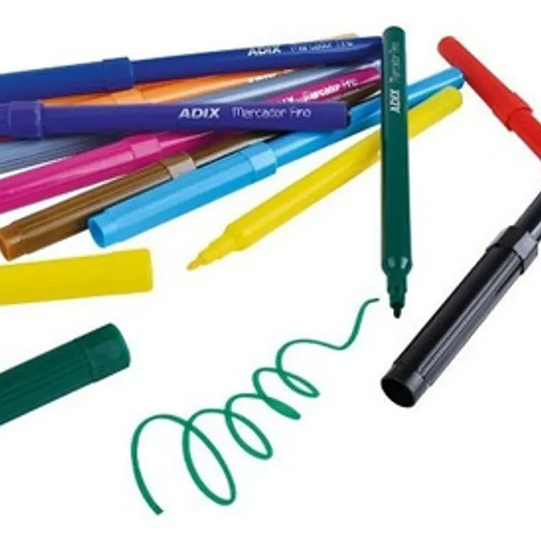 Set 12 Lápices Marcadores Finos Colores Adix 6