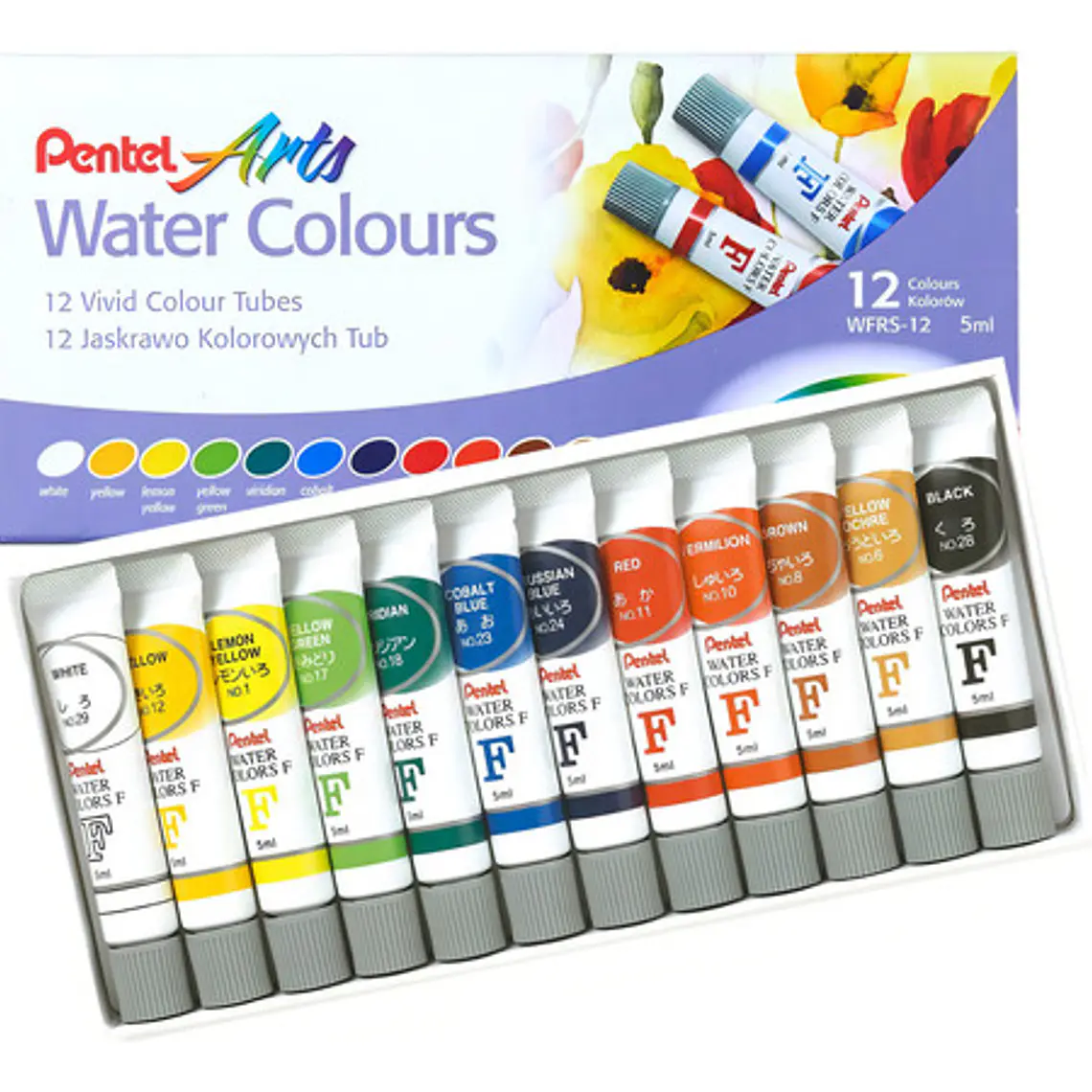 Tubos De Acuarela Pentel 12 Colores 5ml 4