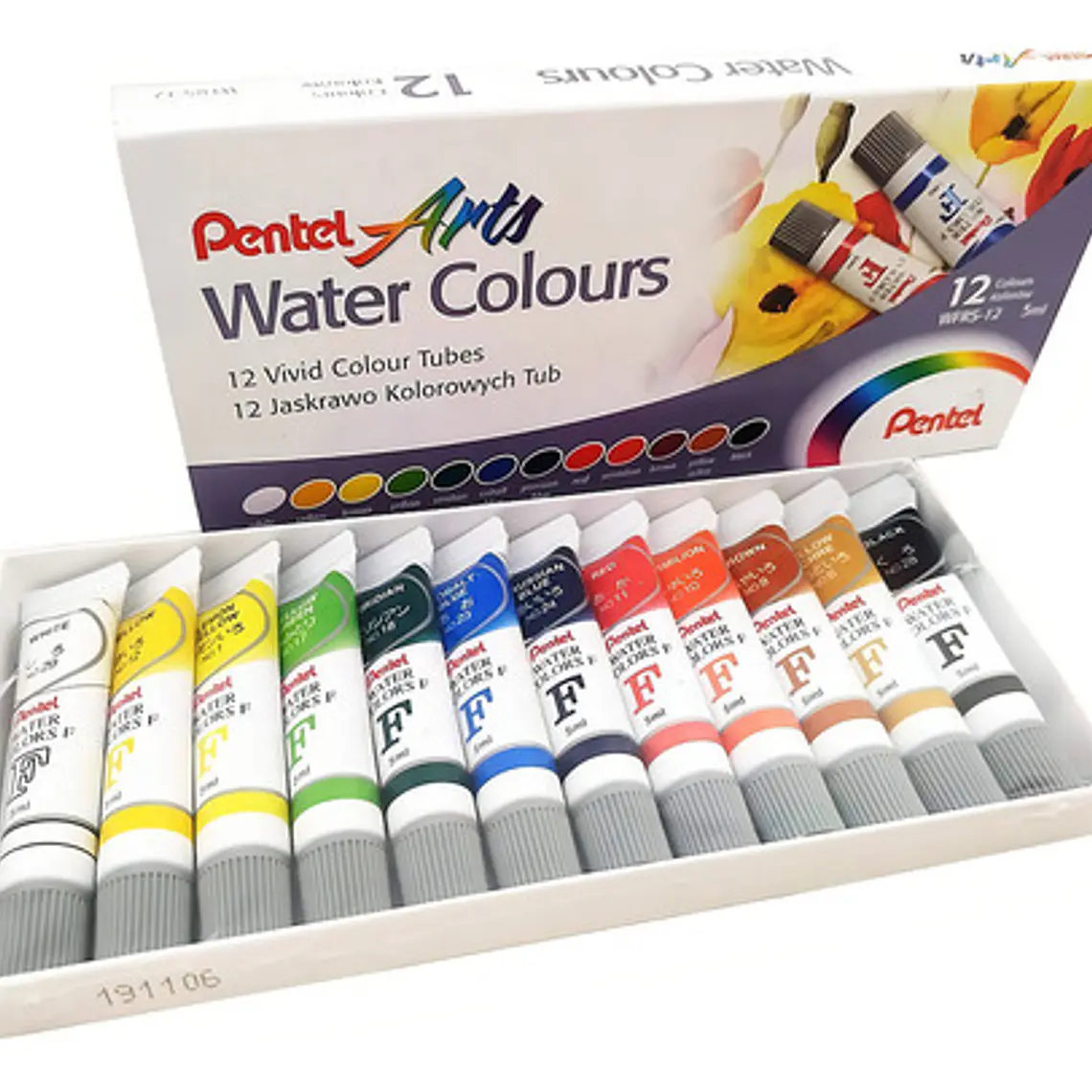 Tubos De Acuarela Pentel 12 Colores 5ml 6
