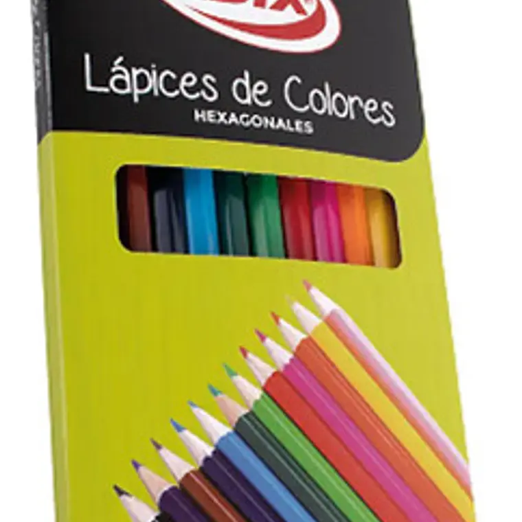 Lápices De Colores Hexagonales Adix - 12 Colores 8