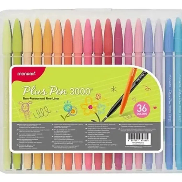 36 Rotuladores Monami Plus Pen 3000 1