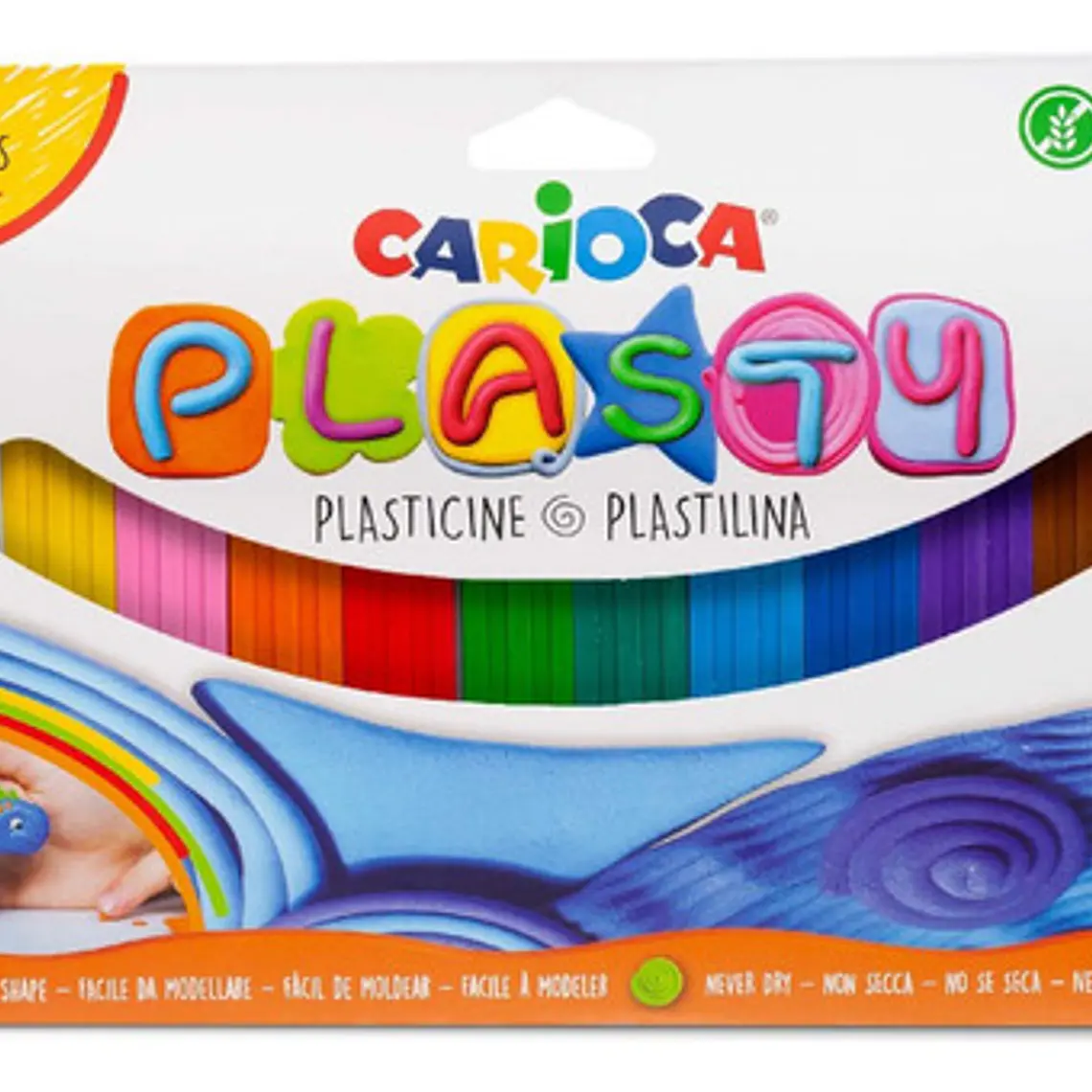 Plastilina Carioca 150 Gramos 12 Colores No Tóxica Lavable Niños 1
