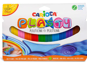 Plastilina Carioca 150 Gramos 12 Colores No Tóxica Lavable Niños