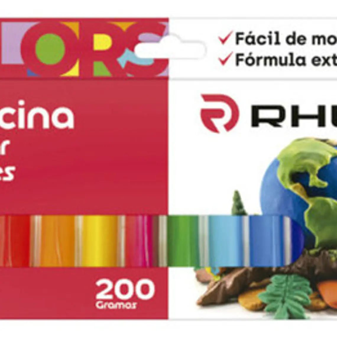 Plasticina Triangular Rhein 12 Colores 200 Grs 1