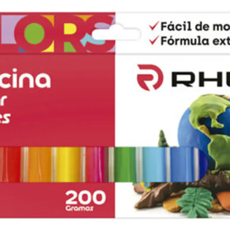 Plasticina Triangular Rhein 12 Colores 200 Grs 1