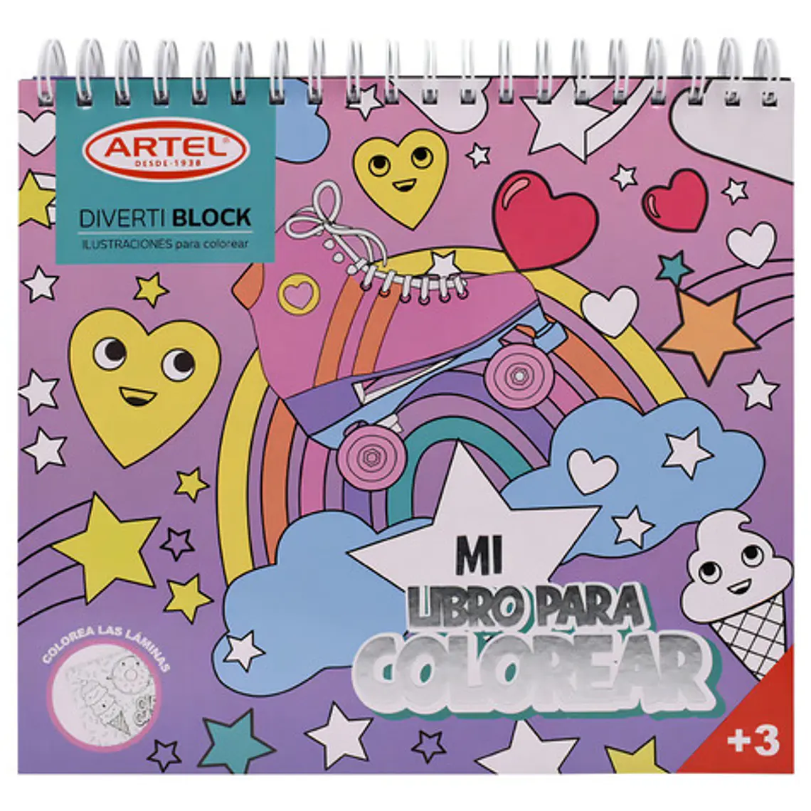 Block Para Colorear Kawaii - Artel Divertiblock 1