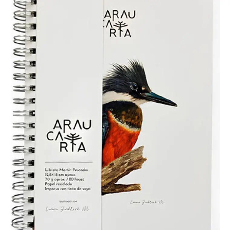 Libreta Ecológica Artel Martín Pescador 80 Hojas Líneas 1