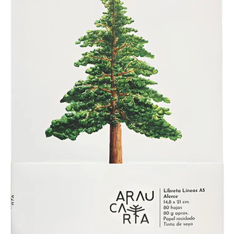 Libreta Artel Alerce Araucania 80 Hojas Líneas 21x14.8 Cm 1