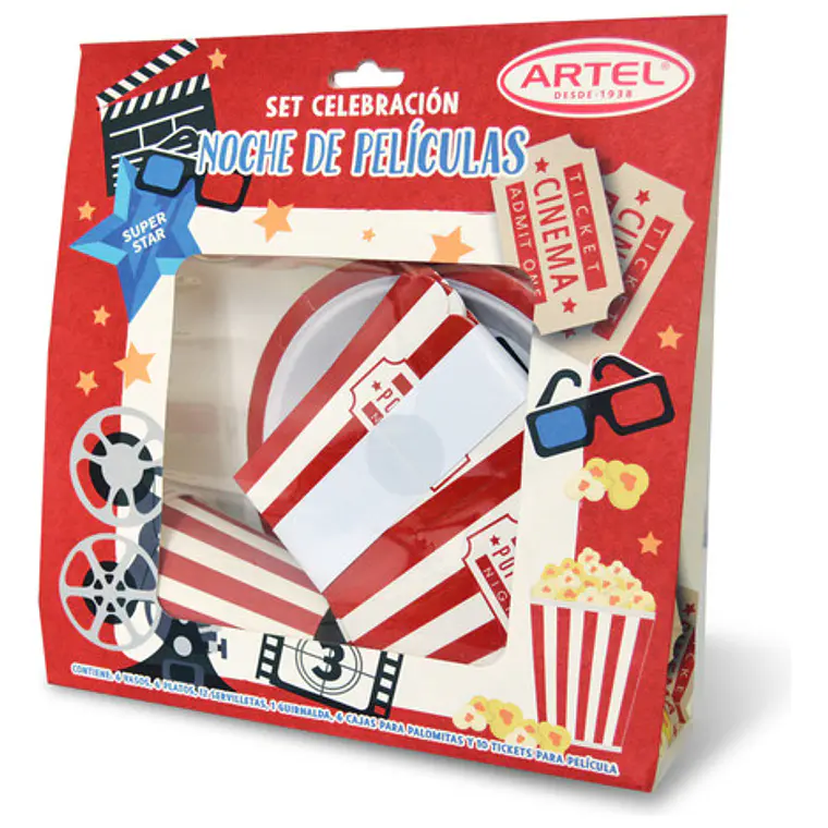 Set Celebración Noche De Películas Artel 3