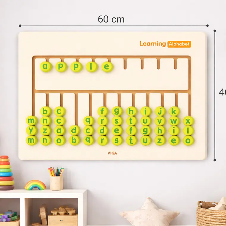 Juego De Pared Formar Palabras En Ingles Alfabeto Viga Toys 2
