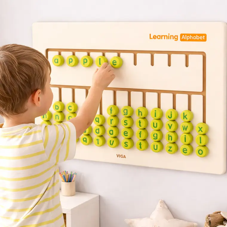 Juego De Pared Formar Palabras En Ingles Alfabeto Viga Toys 3