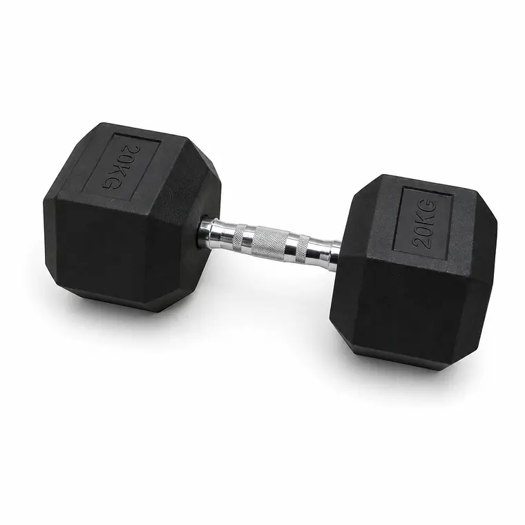 Mancuerna Hexagonal  20 Kg Recubierta En Caucho 1