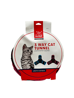 Túnel para gatos 3 entradas 
