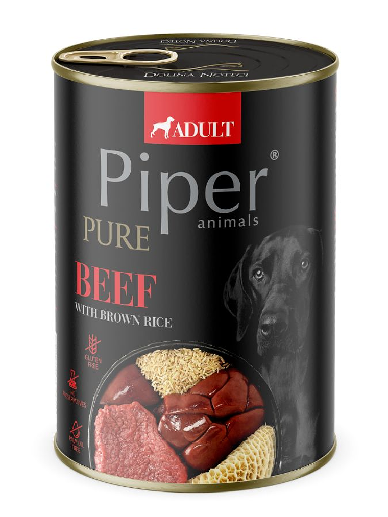 Piper dog carne con arroz integral 400gr 1