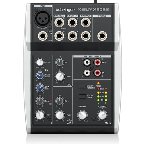 MIXER ANALOGO CON USB BEHRINGER XENYX 502S