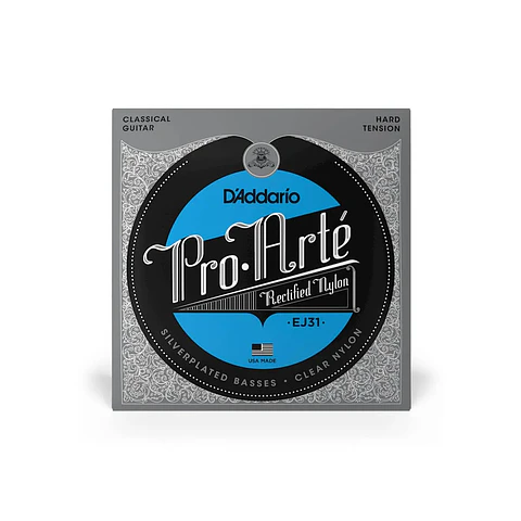 SET DE CUERDAS CLASICAS D'ADDARIO EJ31 NYLON RECTIFICADO - TENSION ALTA