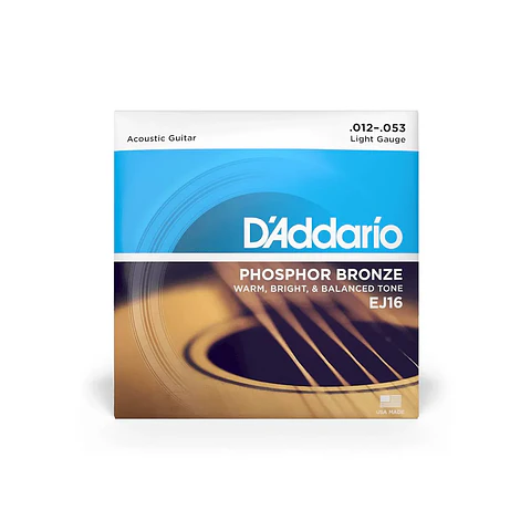 SET DE CUERDAS DE PHOSPHOR BRONZE D'ADDARIO EJ16 LIGHT