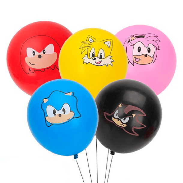Conjunto de 5 Balões Sonic 1