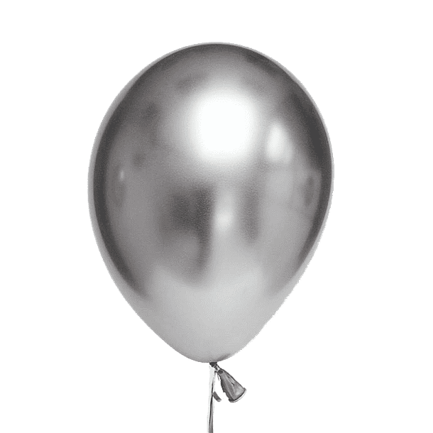 10 Balões Cromados 30CMS 4