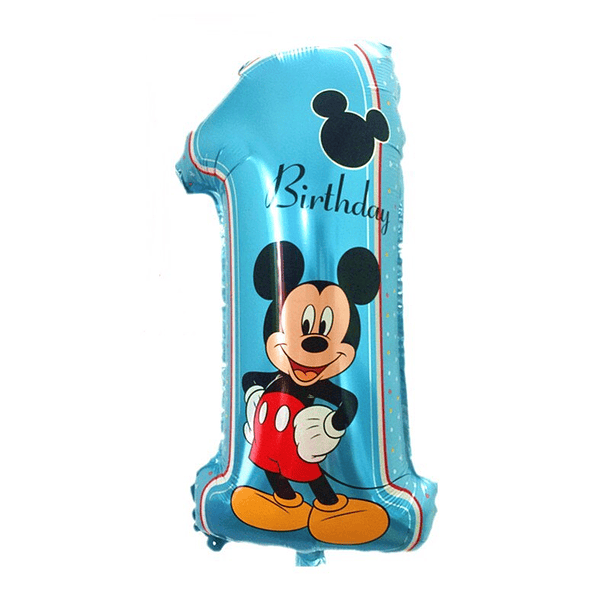 Balão Numero Mickey 80cms 1