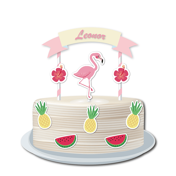 Cake Topper Flamenco Colores 1