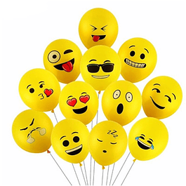 Conjunto de 5 Balões Emojis
