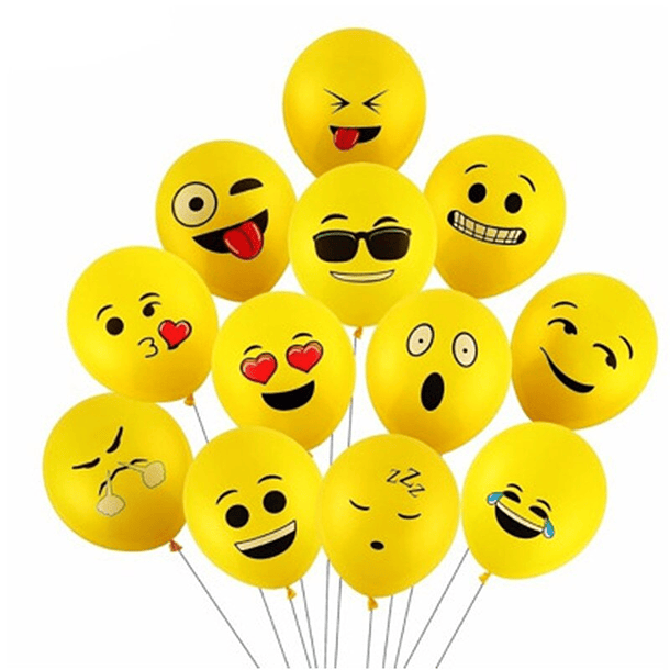 Conjunto de 5 Balões Emojis 1