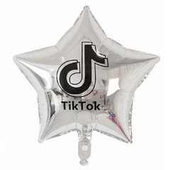 Balão Tik Tok Estrela Prata