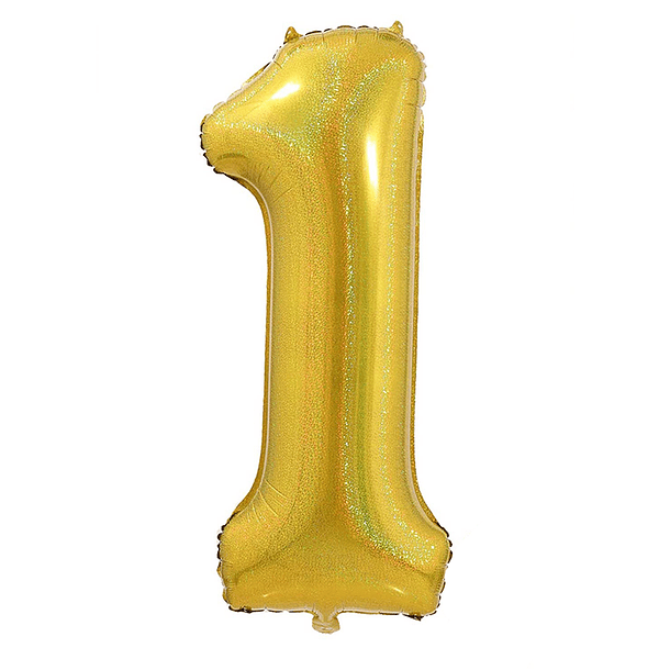 Balão Holográfico Dourado 80cms 3