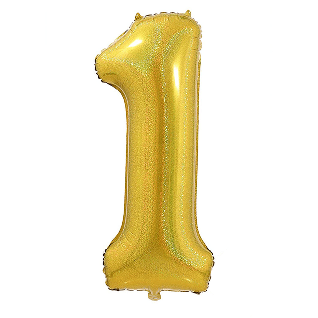 Balão Holográfico Dourado 80cms