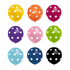 5 Balões Pontos 30CMS 